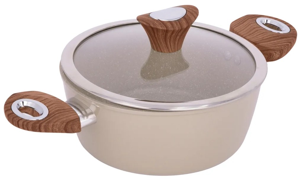 Casseruola 20 cm taupe Kolors con coperchio