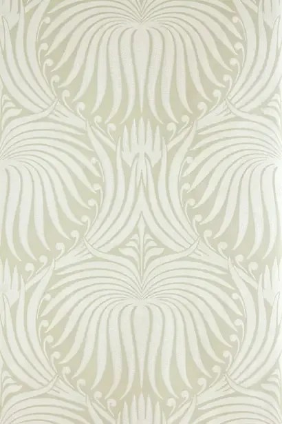 Farrow & Ball Carta da parati Lotus - Green Ground/ All White