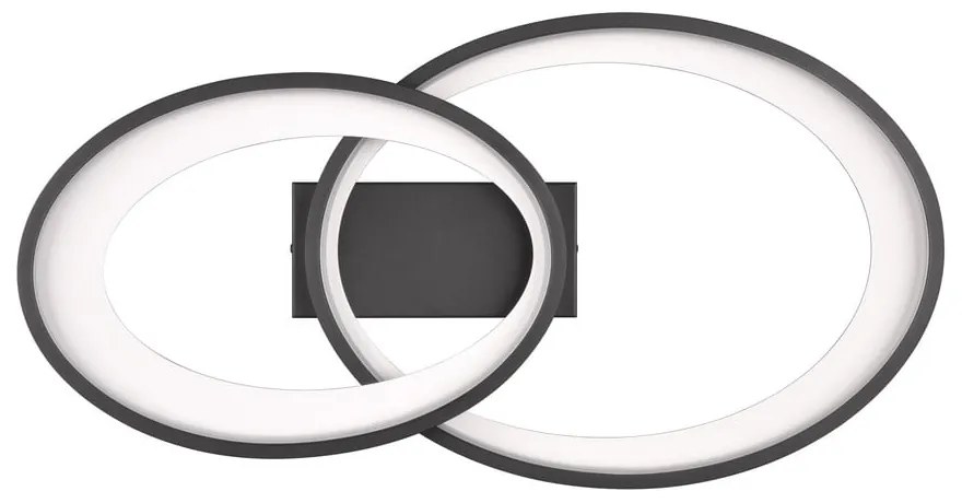 Plafoniera LED bianca e nera 30x57 cm Malaga - Trio