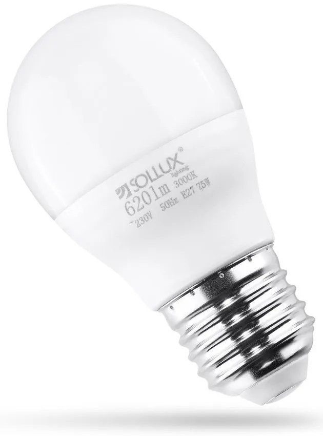 Lampadina LED con luce bianca calda con presa E27, 7,5 W – Sollux