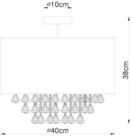 GLOBO 15187D3 - Plafoniera AMY 1xE27/60W/230V