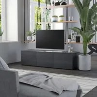 Mobile TV Grigio 120x34x30 cm in Truciolato cod 10544