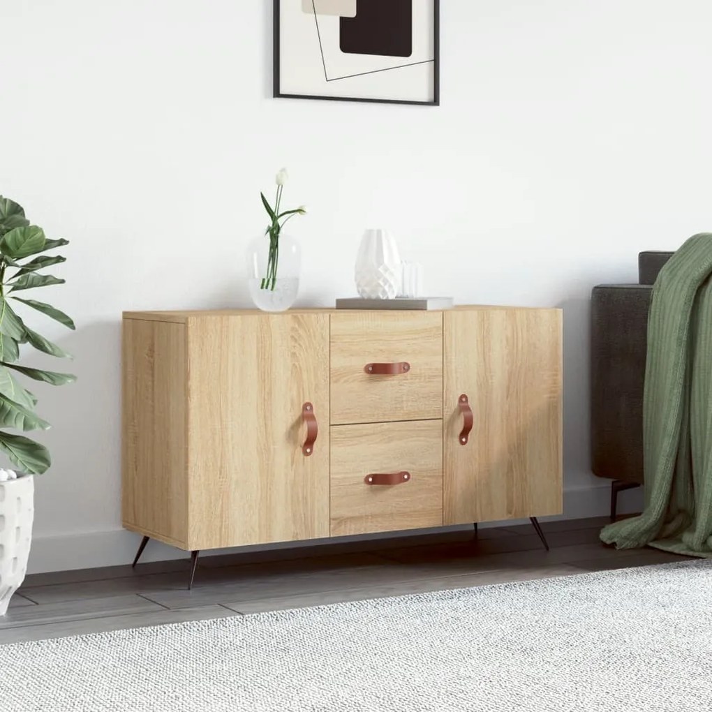 Credenza rovere sonoma 100x36x60 cm in legno multistrato