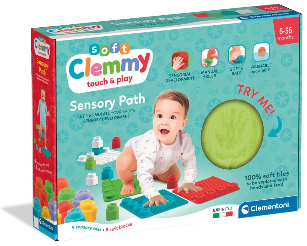 Clemmy baby - tappetini sensoriali con mattoncini