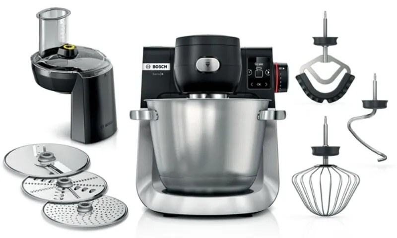 Bosch Serie 6 MUMS6ZS13D Robot da Cucina 1600W 5.5 Litri Nero-Acciaio Inossidabile Bilance Incorporate