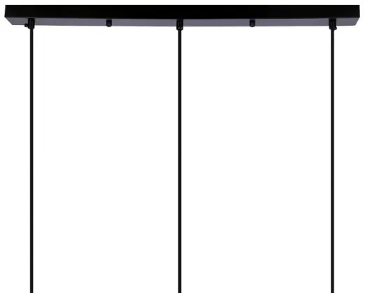 Lampadario a sospensione con filo POMPEI 3xE27/40W/230V nero