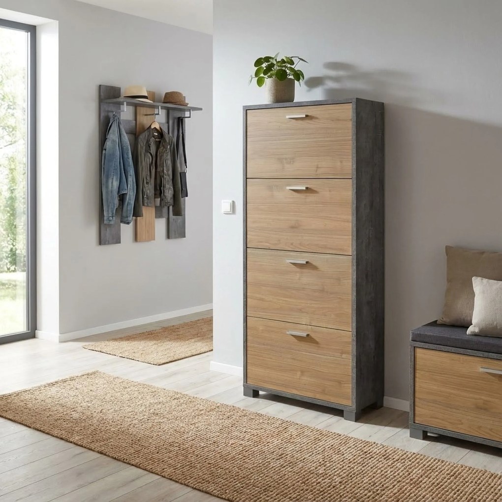 ESSENZA - scarpiera a 4 ante