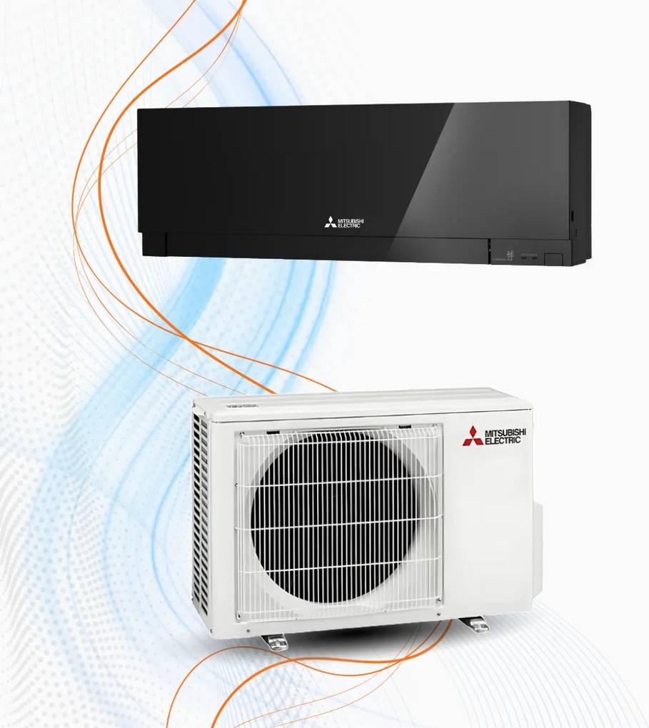 Climatizzatore Mitsubishi MSZ-EF Inverter R-32 WiFi, 9.000 / Nero