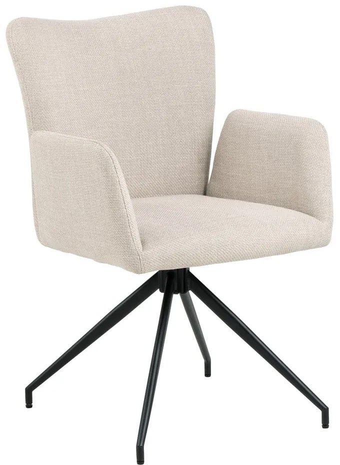 Set di sedie da pranzo beige in imbottito con braccioli 2 pz Laura – Actona