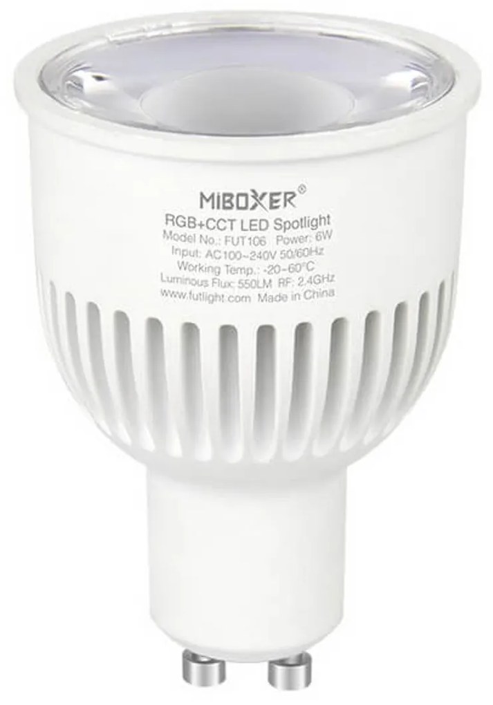 Faretto LED GU10 6W RGB+CCT Dimmerabile Sincronizzazione Automatica Colore RGB+CCT