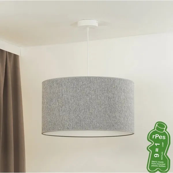 Duolla - Lampadario a sospensione con filo ROLLER ECO RECYCLING 1xE27/15W/230V diametro 45 cm grigio