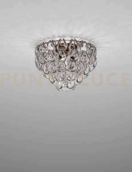 Giogali lampadadario a soffitto 50 cristallo argento e bronzo opaco...