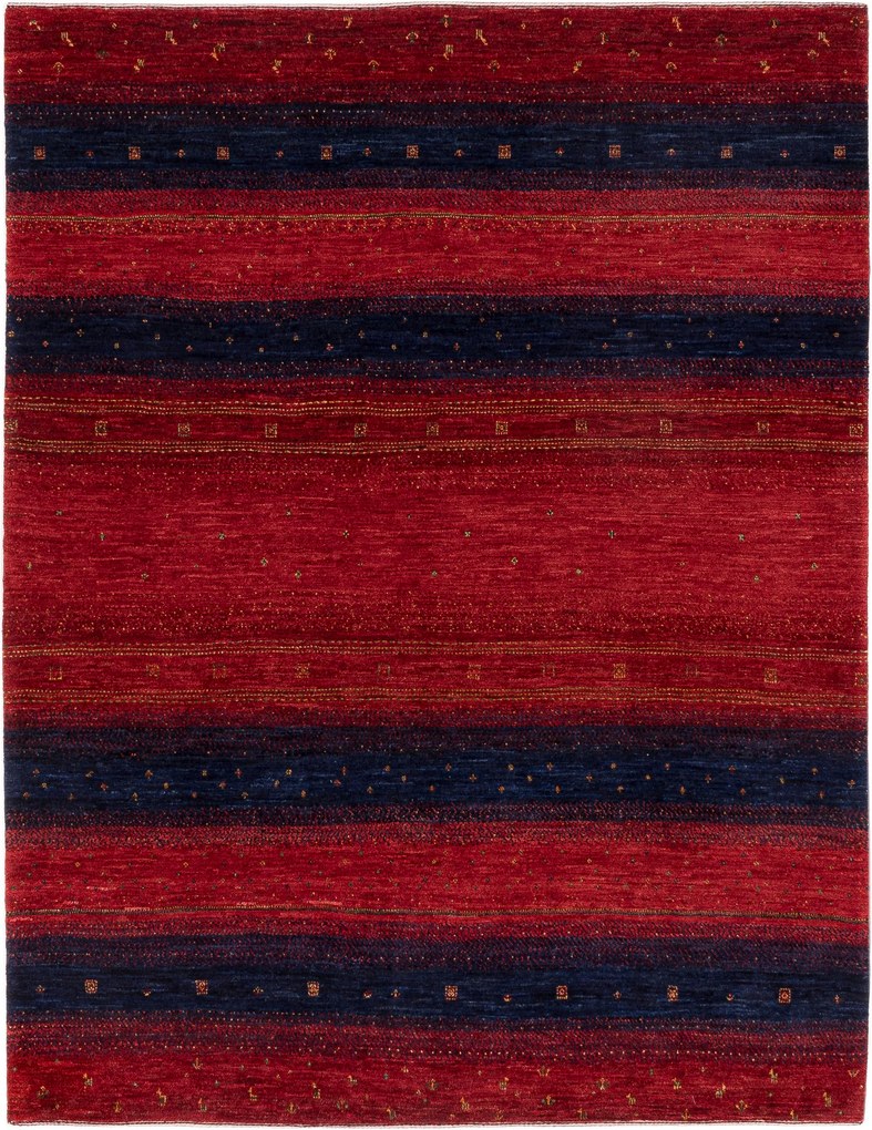 Loribaft Tappeto 190x150 Rosso (Iran) Annodato A Mano