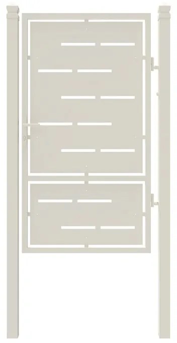 Cancello manuale con serratura manuale Privacy in ferro, apertura a destra, L 104.5 x H 180 cm, di colore bianco