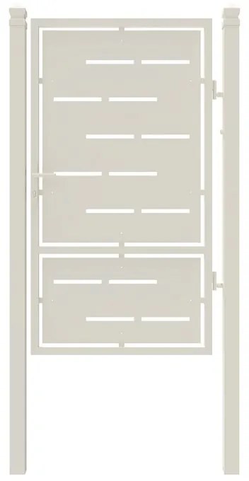 Cancello manuale Privacy in ferro, apertura centrale, L 104.5 x H 180 cm, di colore bianco