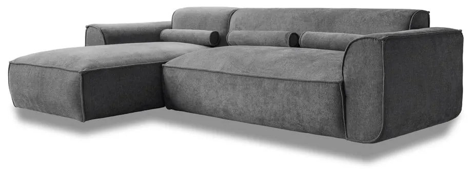 Divano angolare componibile grigio (con penisola a sinistra) Flex Felix – Miuform