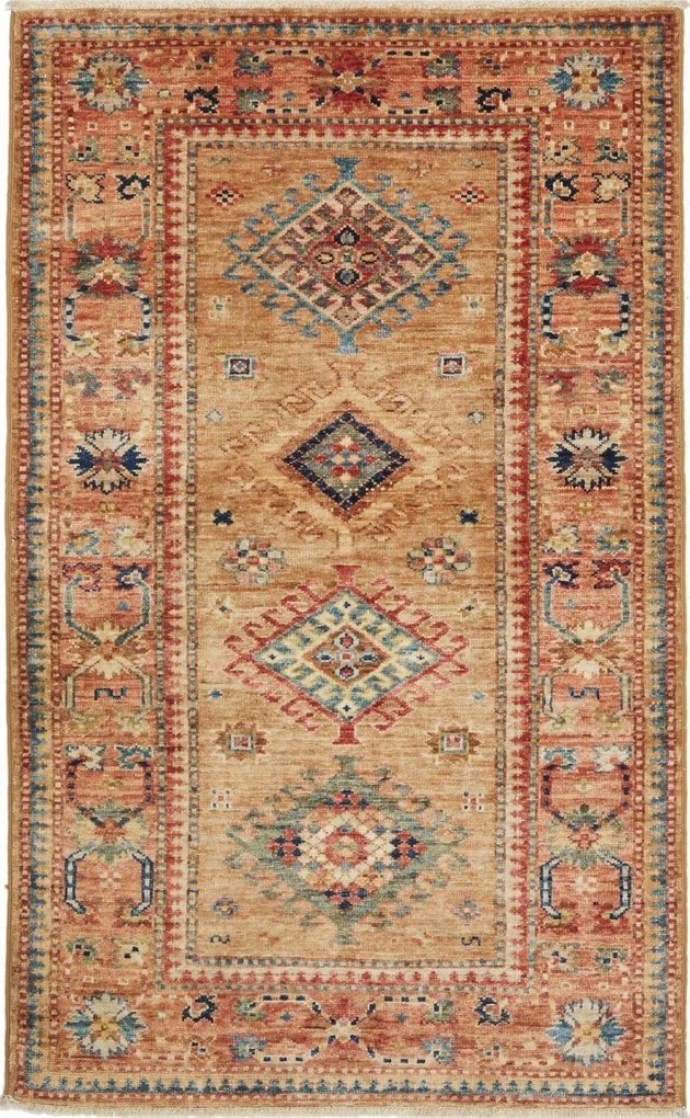 Kazak Tappeto 80x130 Marrone (Pakistan) Annodato A Mano