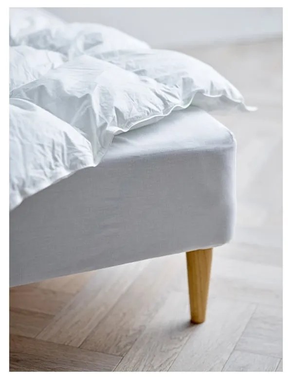 Lenzuolo elasticizzato bianco in cotone biologico 90x200 cm Calm - Södahl