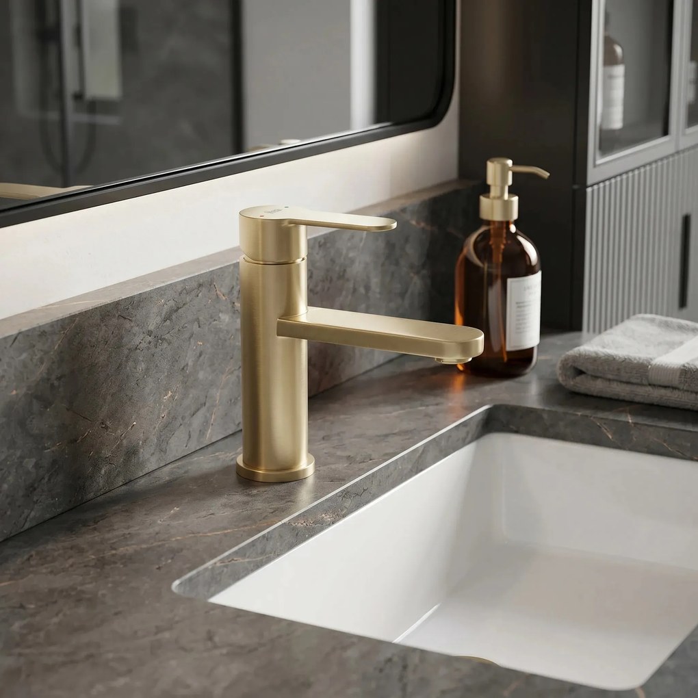 Rubinetto da bagno Rea Arcos Brush Gold