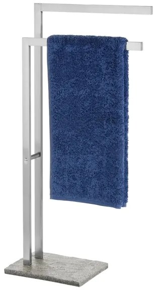 WENKO 20603100 - Porta asciugamani GRANIT 43,5x86,5 cm acciaio inox/satinato/grigio