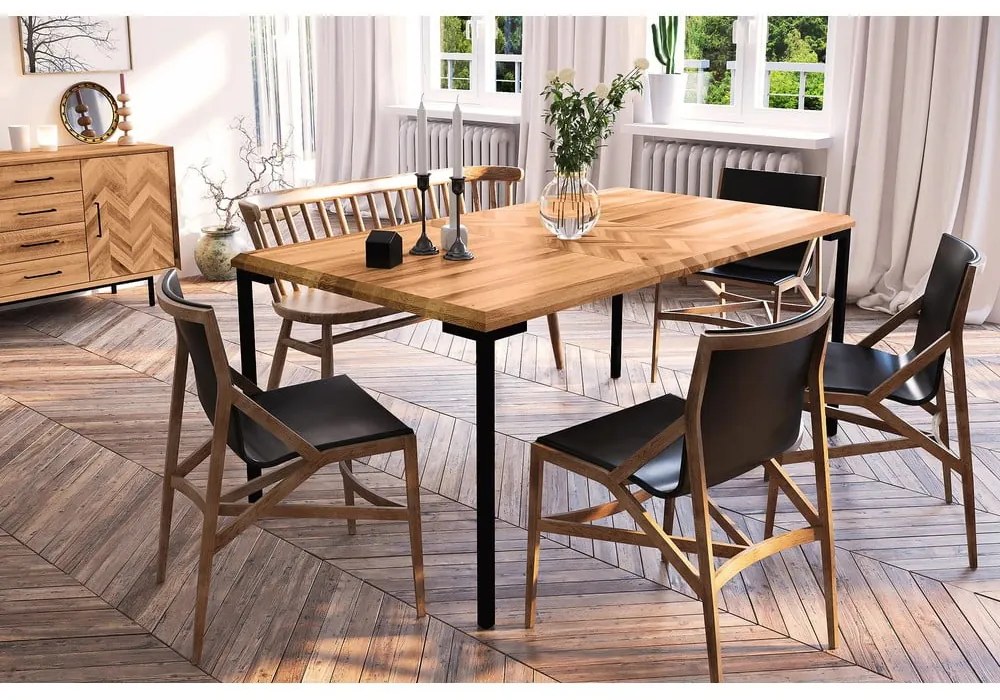 Tavolo da pranzo in rovere 90x160 cm Abies - The Beds