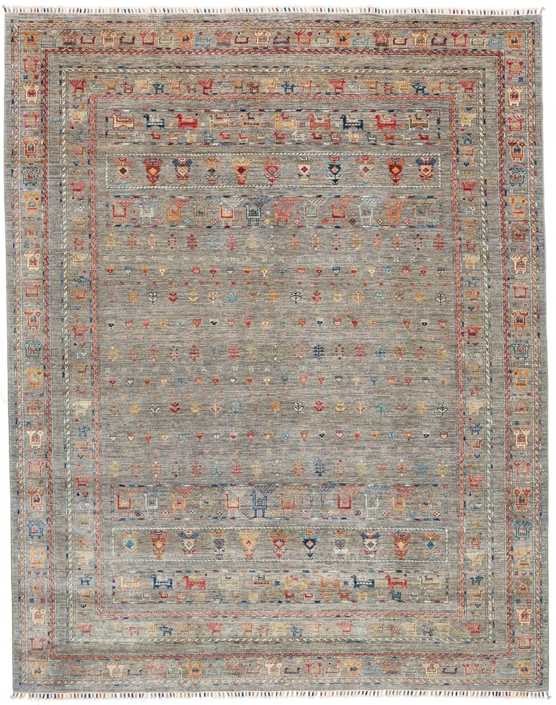 Samarkand Tappeto 250 x 310 Grigio (Pakistan) Annodato A Mano