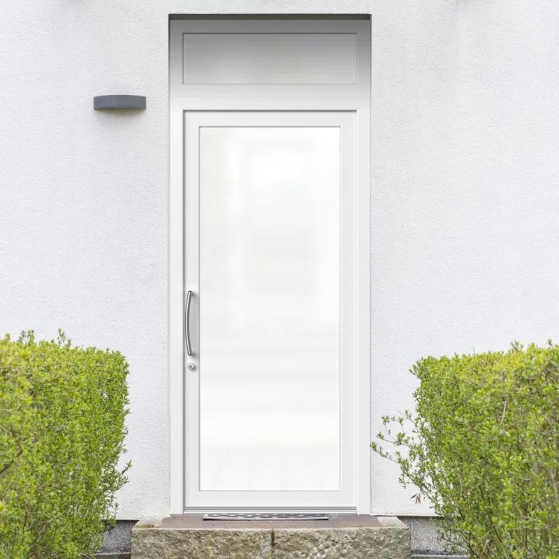Portoncino d'ingresso Condo13 L 90 x H 210 cm in PVC bianco, apertura spingere a destra