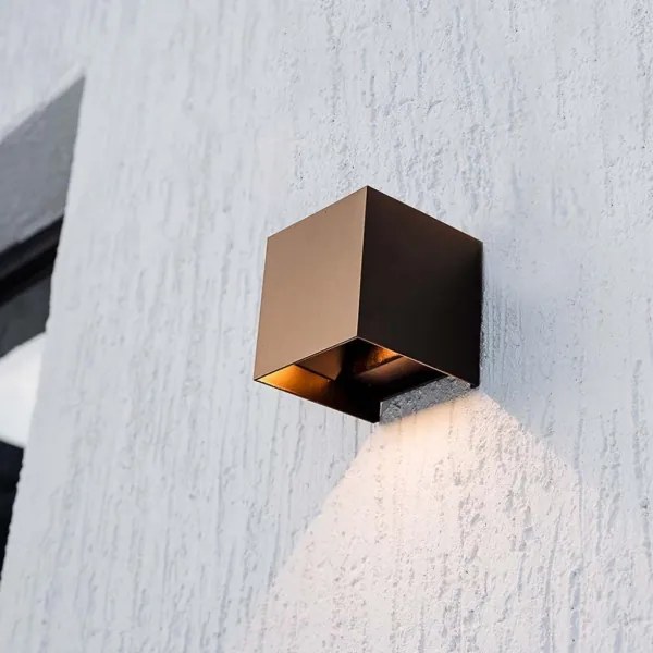 Applique a LED solare con sensore LED/9W/3,7V IP65 4000K marrone