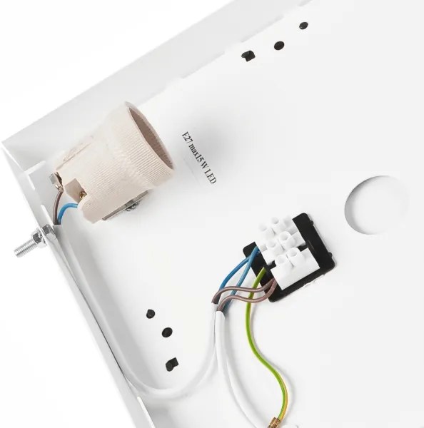 Plafoniera NATURAL SQUARE 2xE27/15W/230V 31x31 cm pino/nero