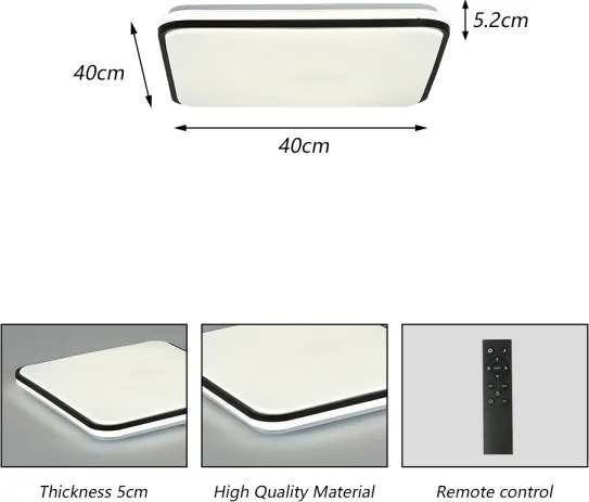 Brilagi - Plafoniera dimmerabile a LED SMART LED/24W/230V 43x43 cm Wi-Fi Tuya + telecomando