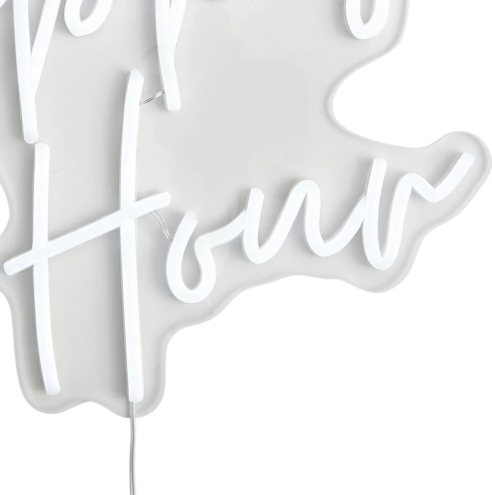 Lampada da parete al neon bianca con LED - Happy Hour