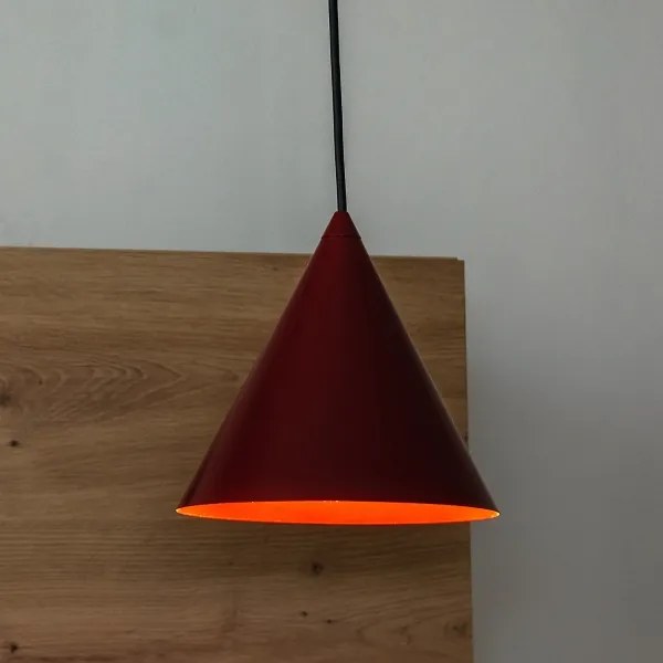 Lampada a sospensione su cavo ETNA II 1xE27/15W/230V Ø 18,5 cm rossa