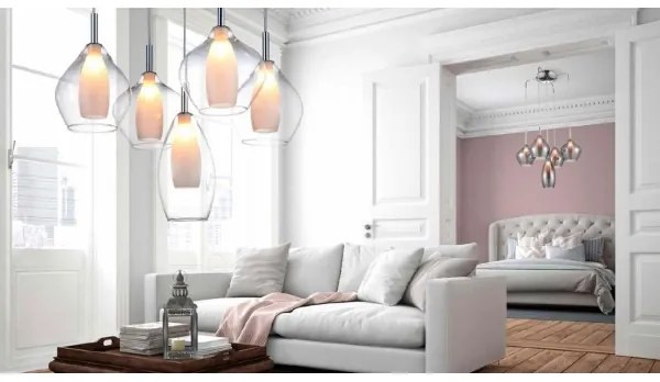 Azzardo AZ3075 - Lampadario a sospensione con filo AMBER 3xG9/40W/230V