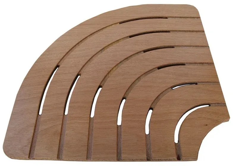 Pedana antiscivolo angolare 61x61 cm in legno marino ideale per piatto 80
