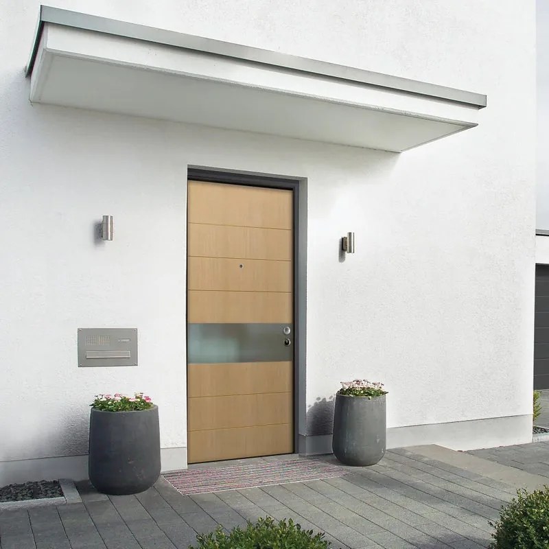 Porta blindata MASTER Design L 90 x H 210 cm rovere/noce apertura sinistra