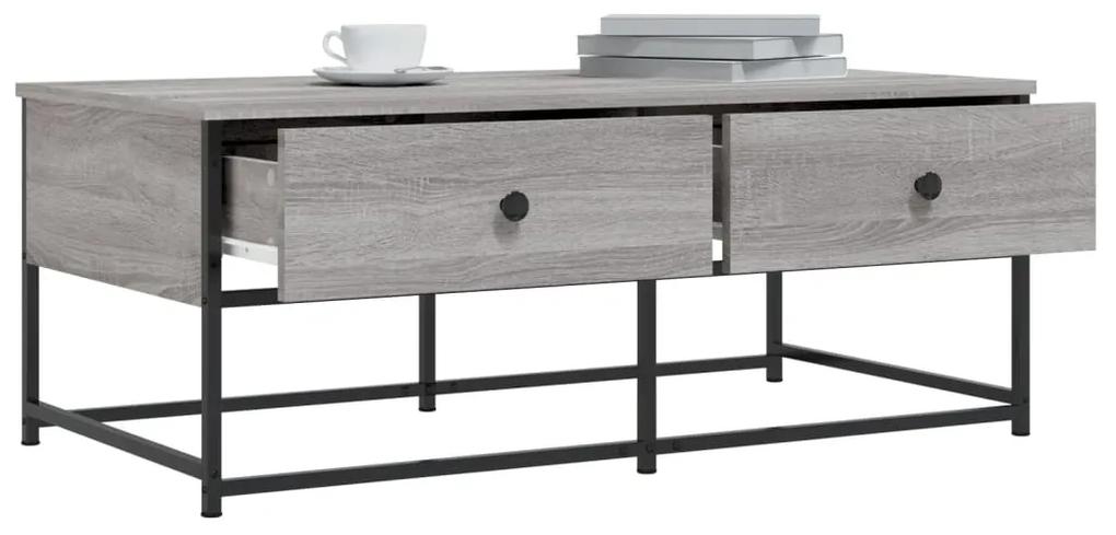 Tavolino da salotto grigio sonoma 100x51x40cm legno multistrato