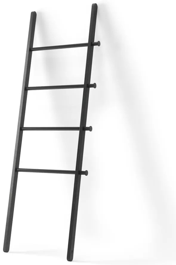 Scala decorativa nera in legno di pioppo Leana - Umbra