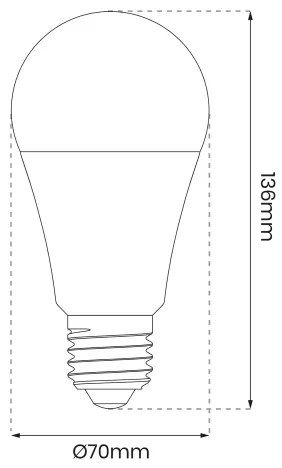 Lampadina LED RGB dimmerabile A70 E27/11W/230V 2700-6500K Wi-Fi Tuya