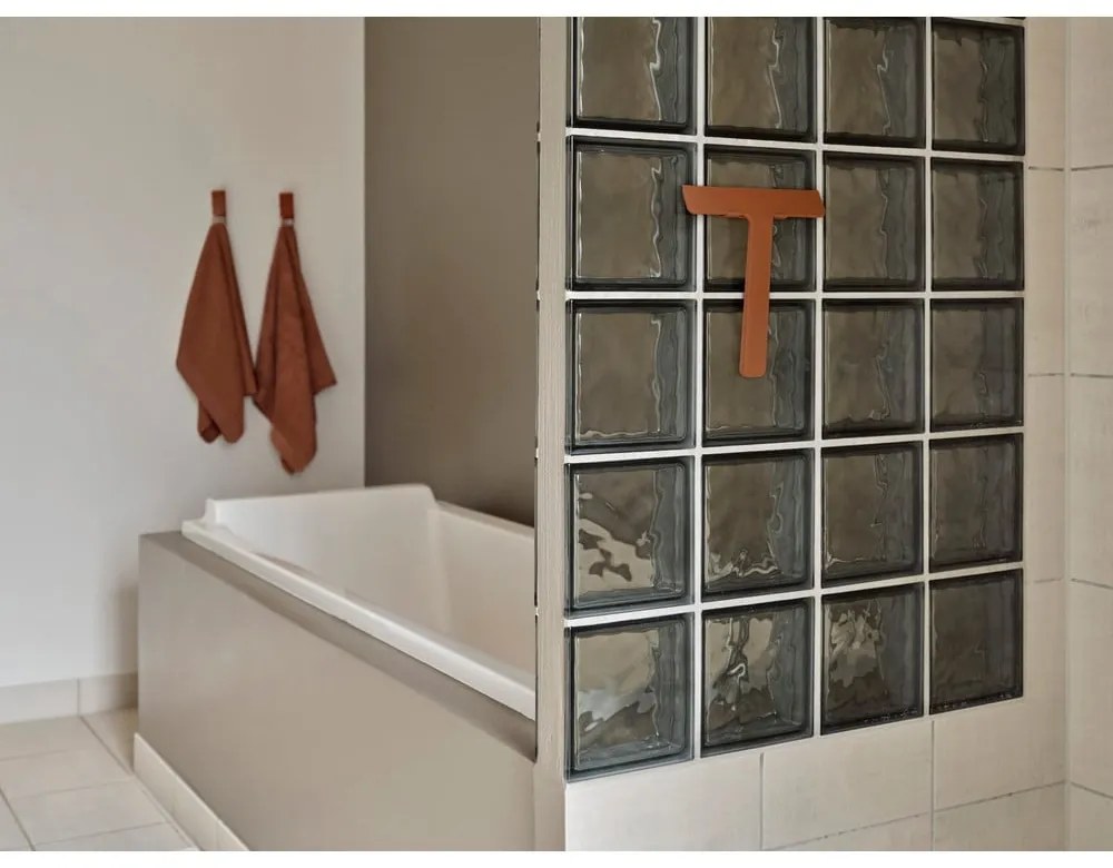 Asciugamano in cotone arancio-marrone 50x100 cm Classic - Zone