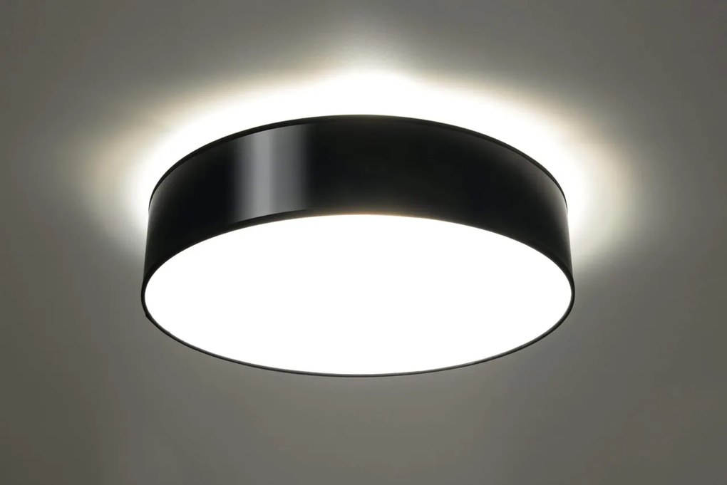 Plafoniera da Soffitto Rotonda in PVC 3xE27 ARENA 45 Nera da interno