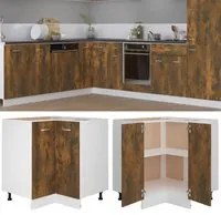 Armadietto Cucina Rovere Fumo 75,5x75,5x80,5 cm in Legno 815582