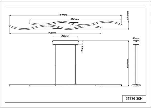 Globo 67336-30H - Lampadario LED a sospensione con filo BOYD LED/30W/230V 3000K