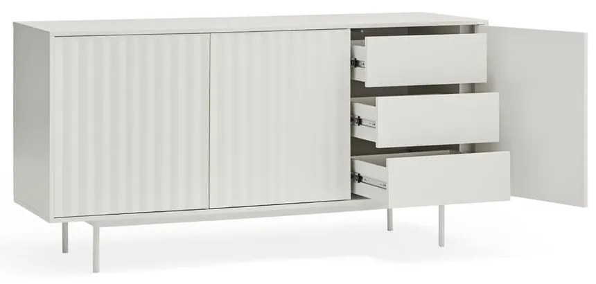 Cassettiera bassa bianca 159x80 cm Sierra - Teulat