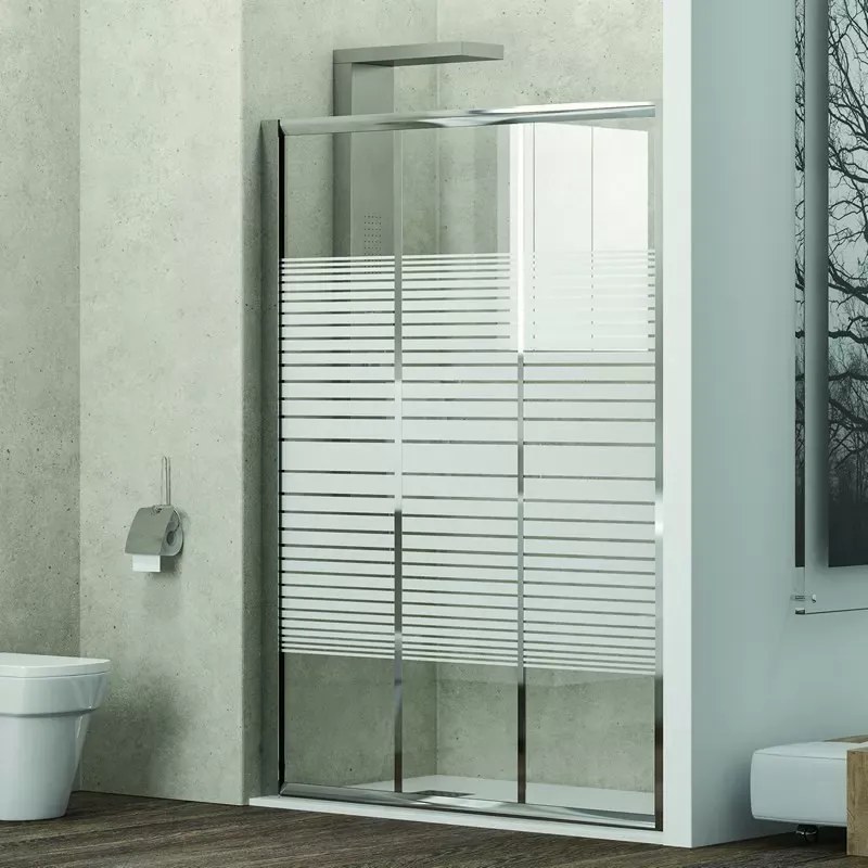 Doccia un lato 155cm vetro serigrafato altezza 180cm KP3000 - KAMALU