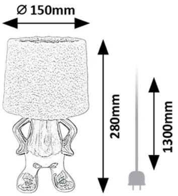 Rabalux 74216 - Lampada da tavolo SMURFY 1xE14/40W/230V cromo lucido