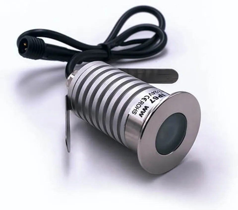 Faretto Segnapasso LED 3W IP67 Acciaio Inox Professional Colore Bianco Freddo 6.000K