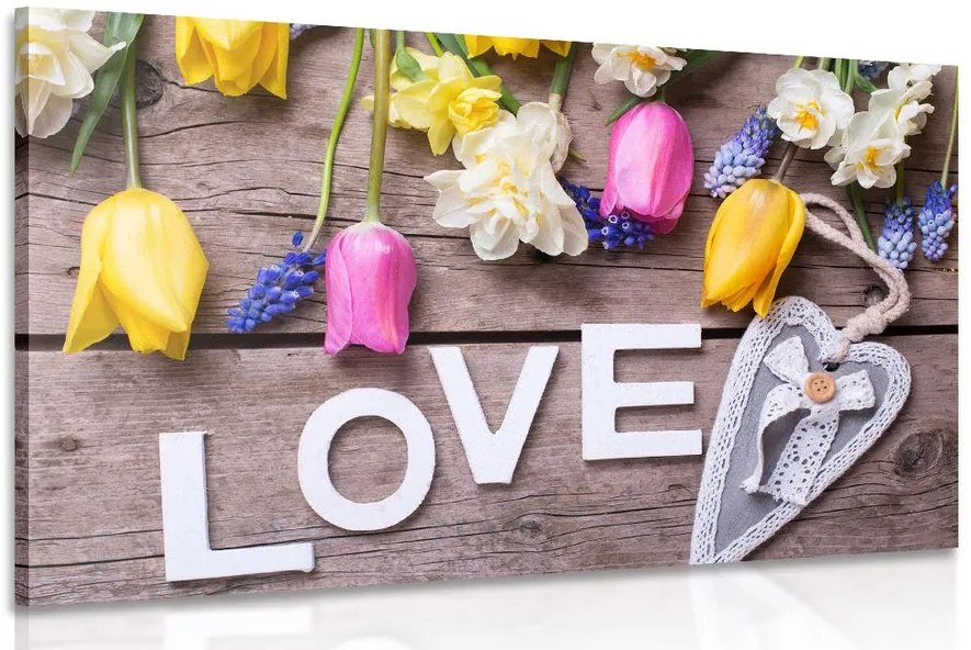 Stampa su tela – Con scritta Love