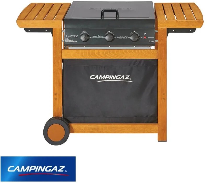 Campingaz - Barbecue / Griglia a gas con ruote adelaide 3 woody dualgas