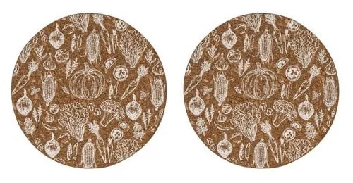 Tappetini in sughero in set da 2 pezzi ø 20 cm Veggie - Ladelle