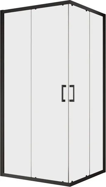 Lato per box doccia angolare scorrevole Era H 200 x L 86-89 cm, sp 6 mm nero trasparente